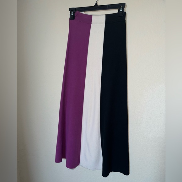 Derek Lam Colorblock Knit Skirt Purple - Picture 2 of 4